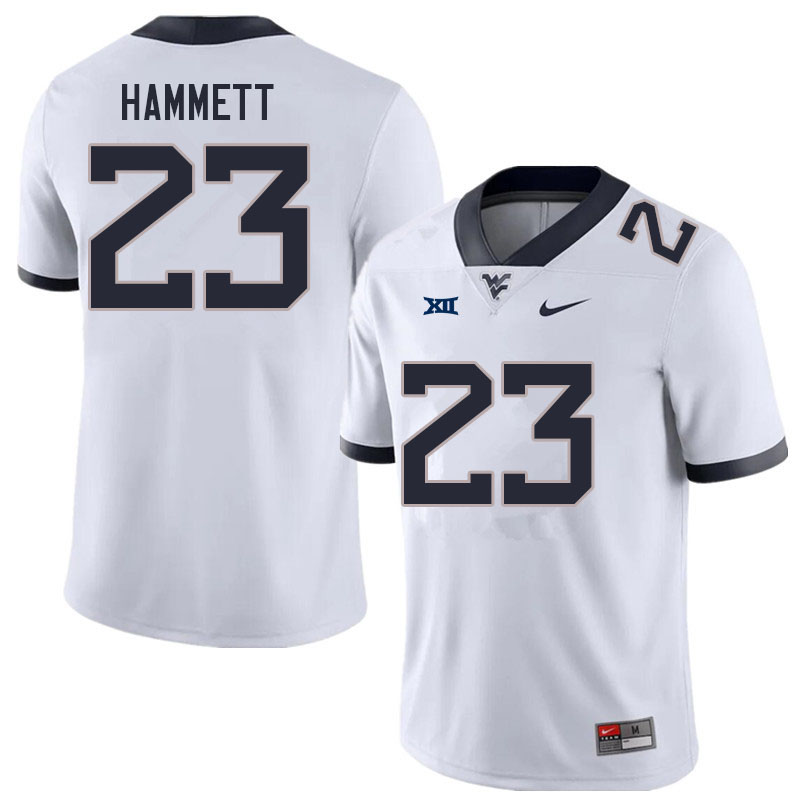 Men #23 Ja'Corey Hammett West Virginia Mountaineers College Football Jerseys Sale-White - Click Image to Close